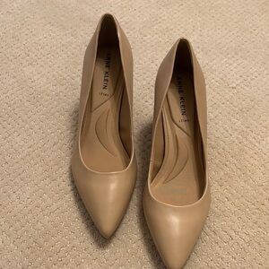 Anne Klein Beige Pointed Toe Heels